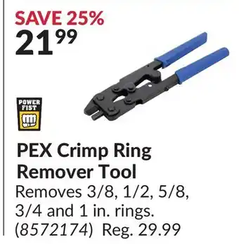 Princess Auto PEX Crimp Ring Remover Tool offer
