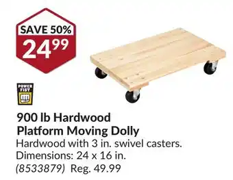 Princess Auto 900 lb Hardwood Platform Moving Dolly offer