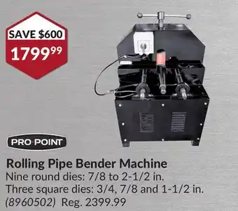 Princess Auto Rolling Pipe Bender Machine offer