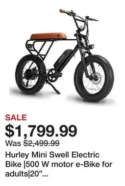 TSC Stores Hurley Mini Swell Electric Bike |500 W motor e-Bike for adults|20 Fat Tires |Be offer