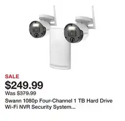 TSC Stores Swann 1080p Four-Channel 1 TB Hard Drive Wi-Fi NVR Security System with Two Cameras with offer