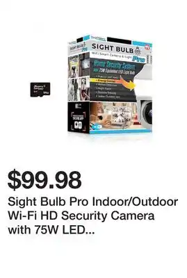 TSC Stores Sight Bulb Pro Indoor/Outdoor Wi-Fi HD Security Camera with 75W LED Light and 64GB SD Card offer
