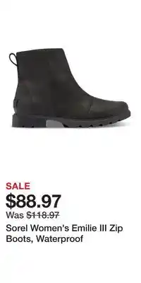 Sport Chek Sorel Women's Emilie III Zip Boots, Waterproof offer