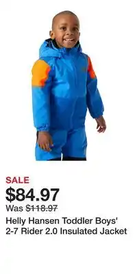 Sport Chek Helly Hansen Toddler Boys' 2-7 Rider 2.0 Insulated Jacket offer