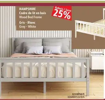 Sushi Shop HAMPSHIRE Wood Bed Frame offer