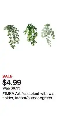 IKEA FEJKA Artificial plant with wall holder, indoor/outdoor/green offer