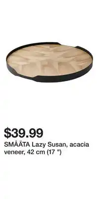 IKEA SMÅÄTA Lazy Susan, acacia veneer, 42 cm (17 ) offer