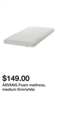 IKEA ÅSVANG Foam mattress, medium firm/white offer