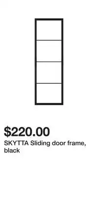 IKEA SKYTTA Sliding door frame, black offer