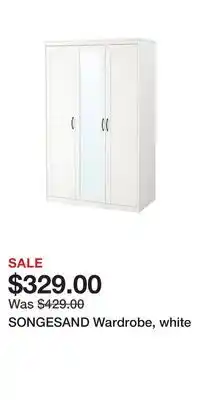 IKEA SONGESAND Wardrobe, white offer