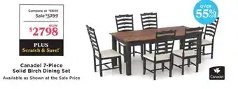 La Z Boy Canadel 7-Piece Solid Birch Dining Set offer