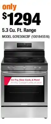 Home Depot 5.3 Cu. Ft. Range offer