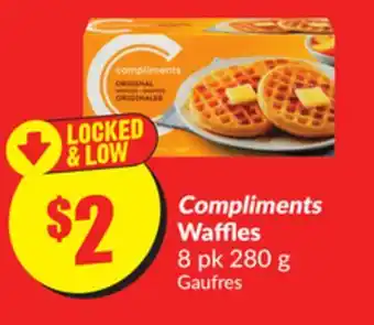 Chalo FreshCo Compliments Waffles 8 pk 280 g offer