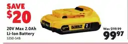 Home Hardware 20V Max 2.0Ah Li-Ion Battery offer