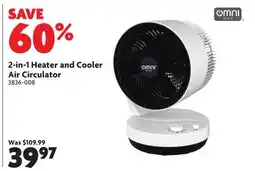 Home Hardware 2-in-1 Heater and Cooler Air Circulator offer