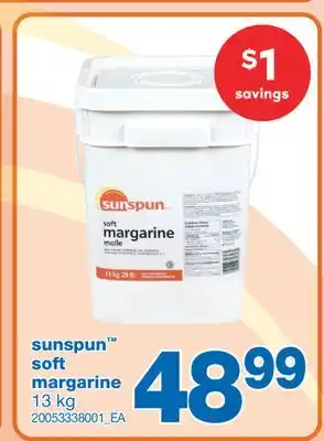 Wholesale Club SUNSPUN SOFT MARGARINE, 13 kg offer