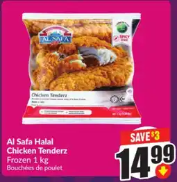 Chalo FreshCo Al Safa Halal Chicken Tenderz Frozen 1 kg offer