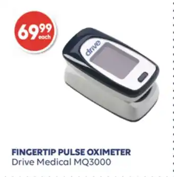 Wellwise by Shoppers Drive Medical MQ3000 FINGERTIP PULSE OXIMETER offer