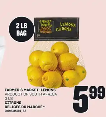 Independent City Market FARMER'S MARKET LEMONS, 2 LB offer