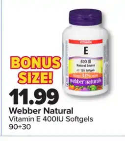 PharmaChoice Webber Natural Vitamin E 400IU Softgels offer
