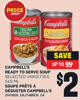 Independent City Market CAMPBELL'S READY TO SERVE SOUP, 515 ML offer