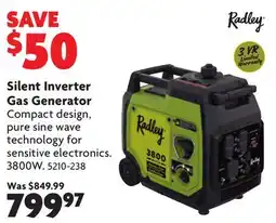 Home Hardware Silent Inverter Gas Generator offer