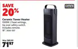 Home Hardware Ceramic Tower Heater offer