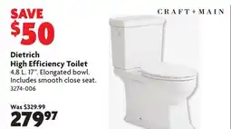 Home Hardware Dietrich High Efficiency Toilet offer