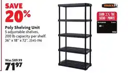 Home Hardware Poly Shelving Unit offer