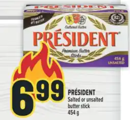 Marché Adonis PRÉSIDENT Salted or unsalted butter stick offer