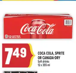 Marché Adonis COCA COLA, SPRITE OR CANADA-DRY Soft drinks offer