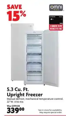 Home Hardware 5.3 Cu. Ft. Upright Freezer offer