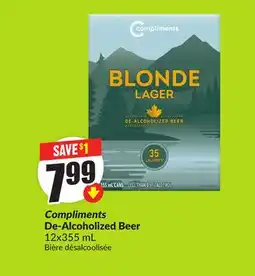 FreshCo Compliments De-Alcoholized Beer 12x355 mL offer