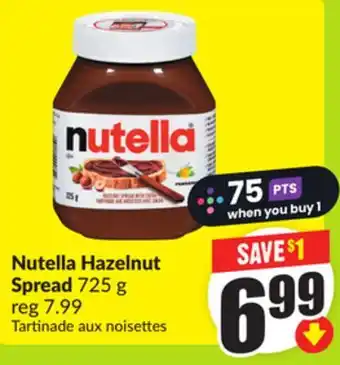 FreshCo Nutella Hazelnut Spread 725 g offer