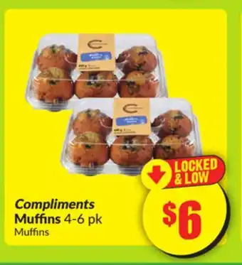 FreshCo Compliments Muffins 4-6 pk offer