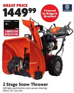 Home Hardware 2-Stage Snow Blower offer