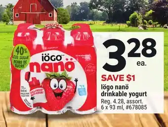 Giant Tiger Iögo nanö drinkable yogurt offer