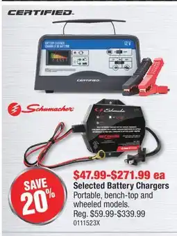 PartSource Selected Battery Chargers offer