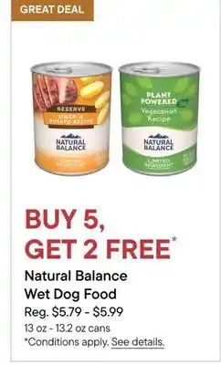 Petvalu Natural Balance Wet Dog Food offer