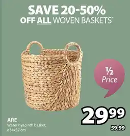JYSK ARE Water hyacinth basket offer