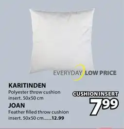 JYSK KARITINDEN Polyester throw cushion insert offer