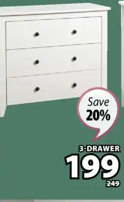 JYSK STOKE Classic bedroom storage with White lacquered finish offer
