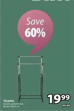 JYSK TEJANO Double garment rack offer