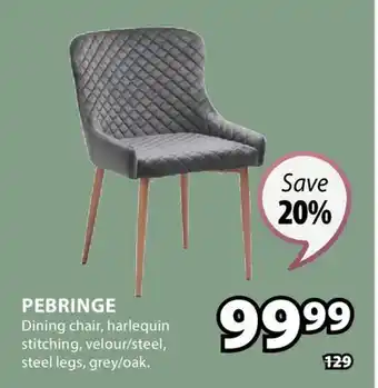 JYSK PEBRINGE Dining chair offer