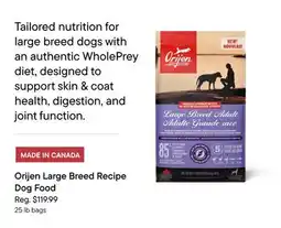 Petvalu Orijen Large Breed Recipe Dog Food offer