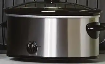 Walmart Mainstays 6-qt. Oval Stainless Steel Slow Cooker offer