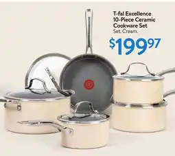 Walmart T-fal Excellence 10-Piece Ceramic Cookware Set offer