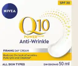 Walmart NIVEA Q10 Power Anti-Wrinkle Firming Day Cream SPF 30 50 mL offer