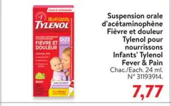 Walmart Infants' Tylenol Fever & Pain offer