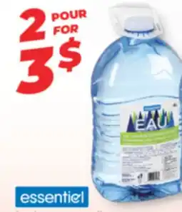 Familiprix Essentiel demineralized spring water 4L offer